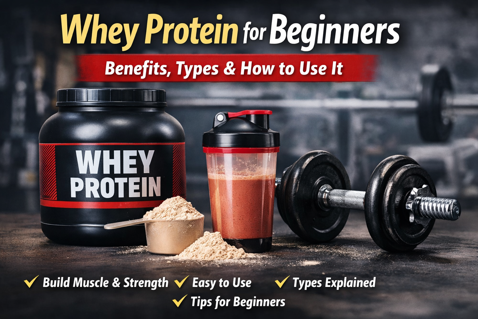 Whey Protein for Beginners: Benefits, Types & How to Use It
