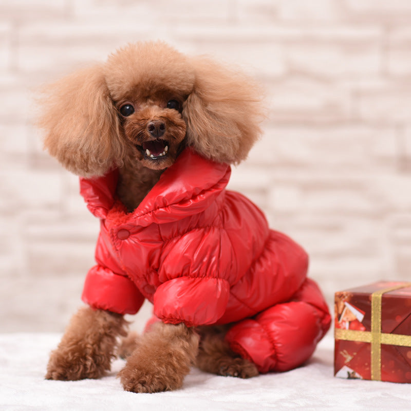 Winter Puppy Pet Clothes Winter Thickened Pet Clothing  Autumn And Winter Warm Dog Clothes
