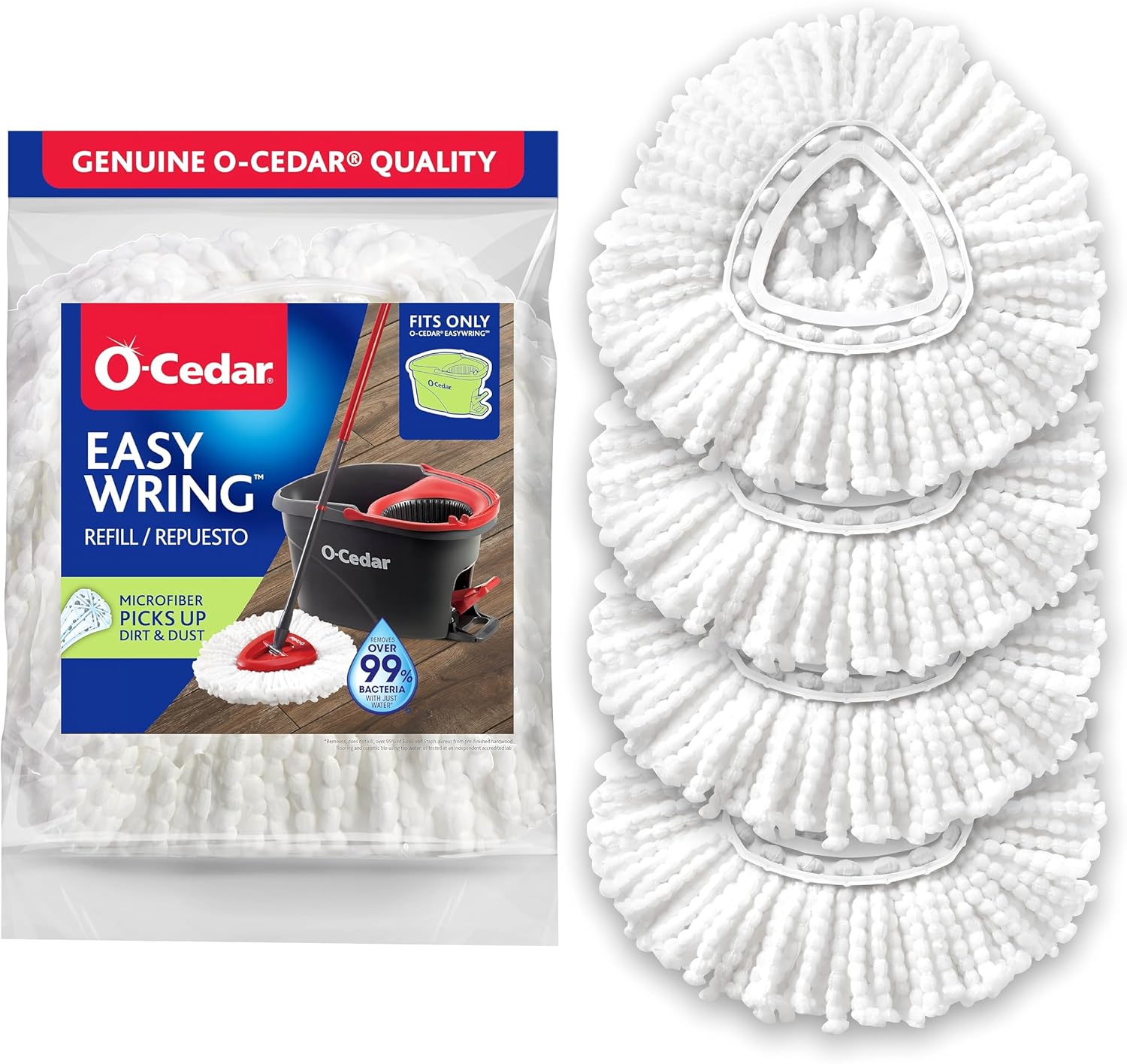 O-Cedar EasyWring™ Microfiber Mop Head Replacement, Machine Washable