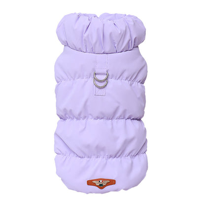 Dog Clothing Winter Vest Warm Buckle Cotton-padded Dog Clothing Two-legged Clothing Wholesale Pet Clothing
