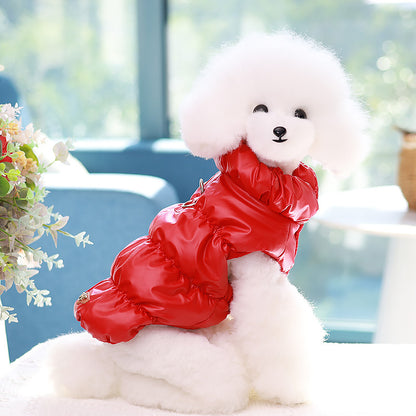 Dog Clothing Winter Vest Warm Buckle Cotton-padded Dog Clothing Two-legged Clothing Wholesale Pet Clothing