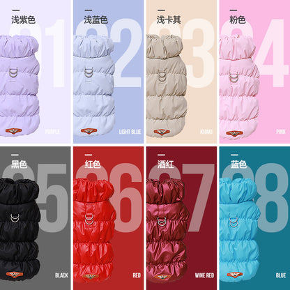 Dog Clothing Winter Vest Warm Buckle Cotton-padded Dog Clothing Two-legged Clothing Wholesale Pet Clothing