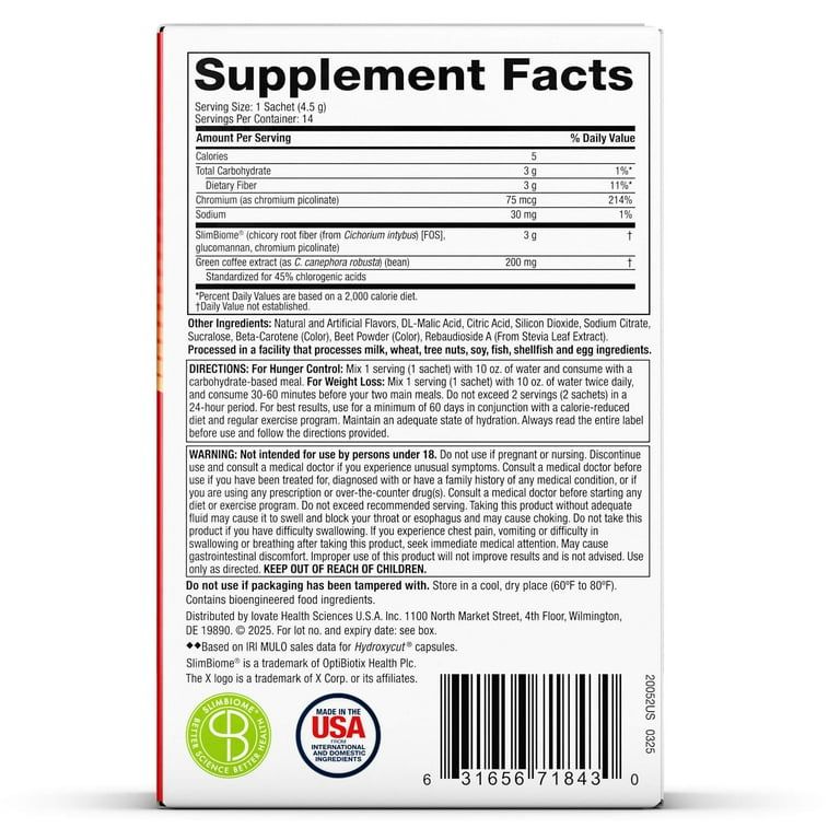 Hydroxycut Hunger Control Weight Loss Drink Mix